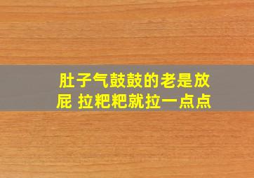 肚子气鼓鼓的老是放屁 拉粑粑就拉一点点